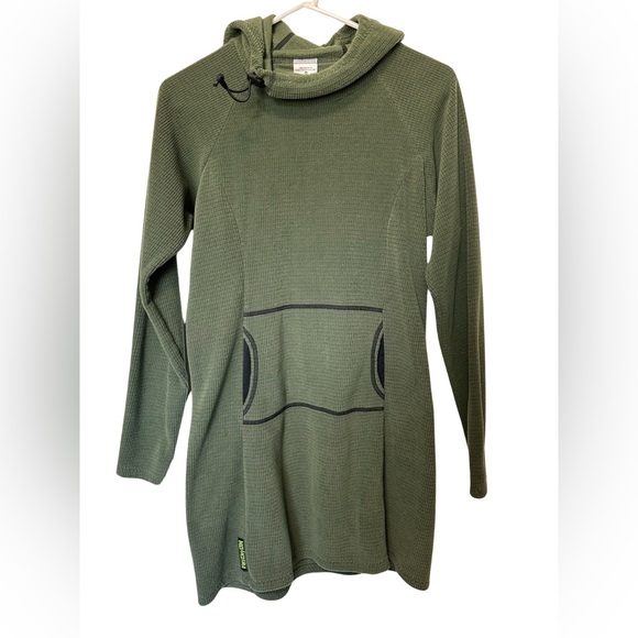 Melanzana Dresses & Skirts - Melanzana Women’s Microgrid Hoodie Dress Size Medium
